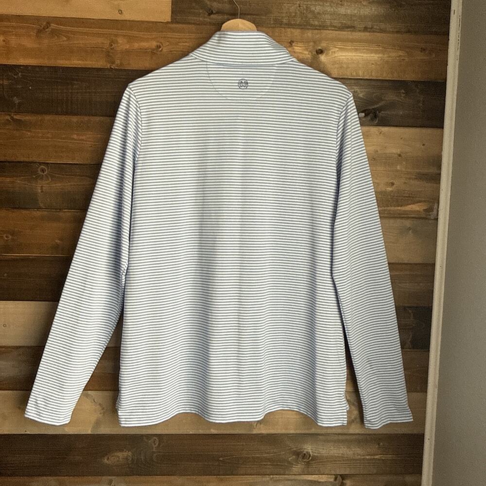Renwick Women’s 123rd U.S. Open LACC Striped 1/4 Zip Golf Pullover Blue White L - Picture 6 of 10